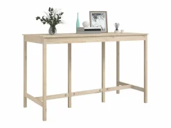 New Mesa alta de bar de madera maciza de pino 180x80x110 cm Mesa Alta