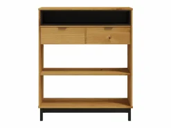 Clicnbuy Mesa alta de bar FLAM madera maciza de pino 92x45x110 cm