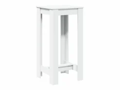 Clicnbuy Mesa alta de bar madera de ingeniería blanca 51x50x103,5 cm