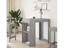 New Clicnbuy Mesa alta de bar madera ingeniería Sonoma 102x70x103,5 cm Gris