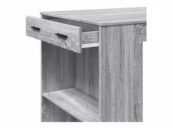 New Clicnbuy Mesa alta de bar madera ingeniería Sonoma 102x70x103,5 cm Gris