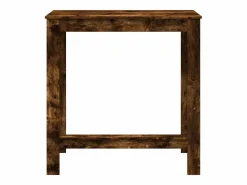 Outlet Mesa alta de bar madera ingeniería roble ahumado 102x50x103,5cm Mesa Alta