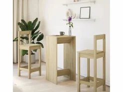 Discount Clicnbuy Mesa alta de bar madera ingeniería roble Sonoma 51x50x103,5 cm Marru00f3n