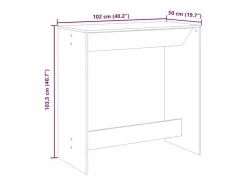 Best Clicnbuy Mesa alta de bar madera ingeniería Sonoma 102x50x103,5 cm Gris