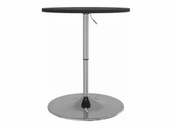 Clicnbuy Mesa alta de bar madera ingeniería y acero negra 60x60x90 cm