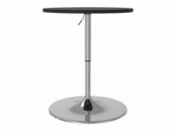 Clicnbuy Mesa alta de bar madera ingeniería y acero negra 60x60x90 cm