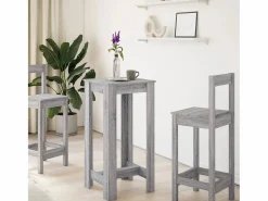 Sale Clicnbuy Mesa alta de bar madera ingeniería Sonoma 51x50x103,5 cm Gris