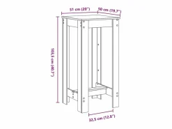 Sale Clicnbuy Mesa alta de bar madera ingeniería Sonoma 51x50x103,5 cm Gris
