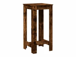New Mesa alta de bar madera ingeniería roble ahumado 51x50x103,5 cm Mesa Alta