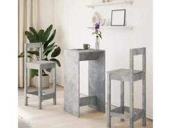 Clicnbuy Mesa alta de bar madera ingeniería hormigón 51x50x103,5 cm