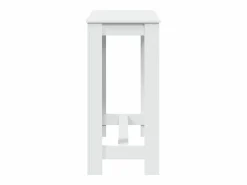 Clearance Mesa alta de bar madera ingeniería blanca 102x50x103,5 cm Mueble Bar
