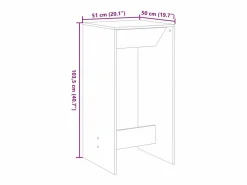 Hot Clicnbuy Mesa alta de bar madera ingeniería Sonoma 51x50x103,5 cm Gris