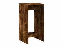 Mesa alta de bar madera ingeniería roble ahumado 51x50x103,5 cm Mueble Bar