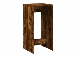Mesa alta de bar madera ingeniería roble ahumado 51x50x103,5 cm Mueble Bar