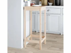 Outlet Mesa alta de bar madera maciza de pino 50x50x110 cm ES150907 Mueble Bar