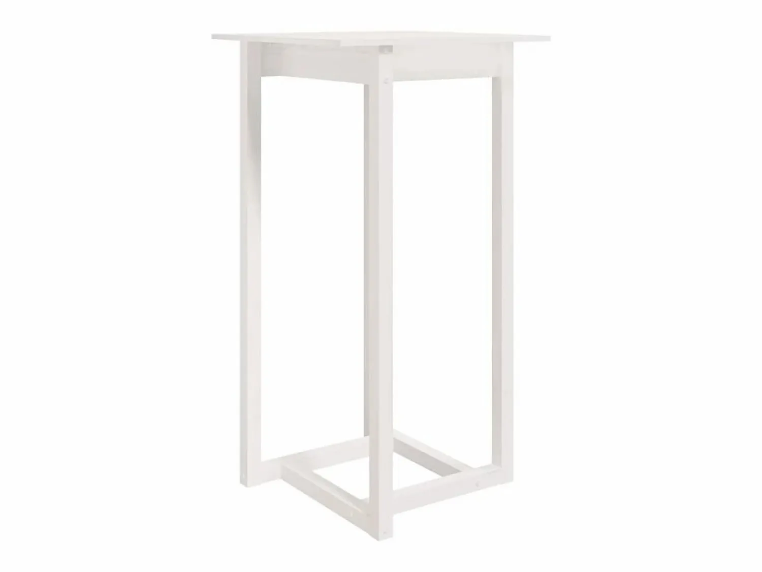 Discount Clicnbuy Mesa alta de bar madera maciza de pino 60x60x110 cm Blanco