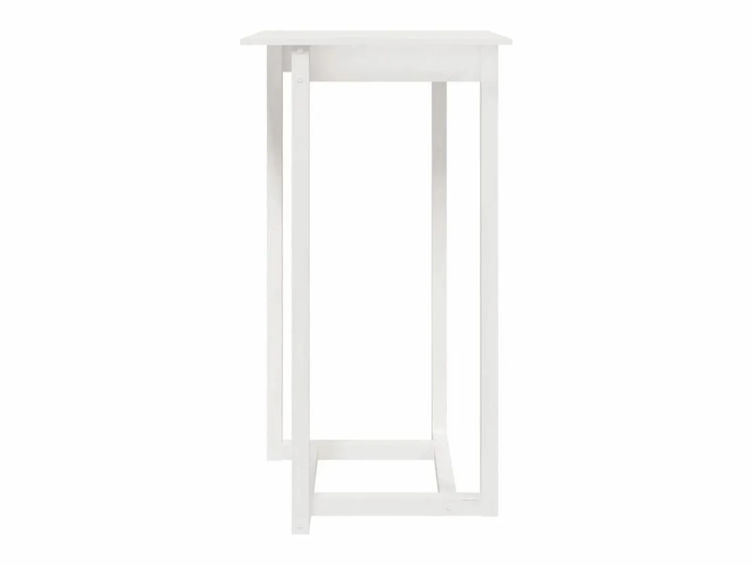 Discount Clicnbuy Mesa alta de bar madera maciza de pino 60x60x110 cm Blanco