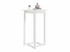Discount Clicnbuy Mesa alta de bar madera maciza de pino 60x60x110 cm Blanco