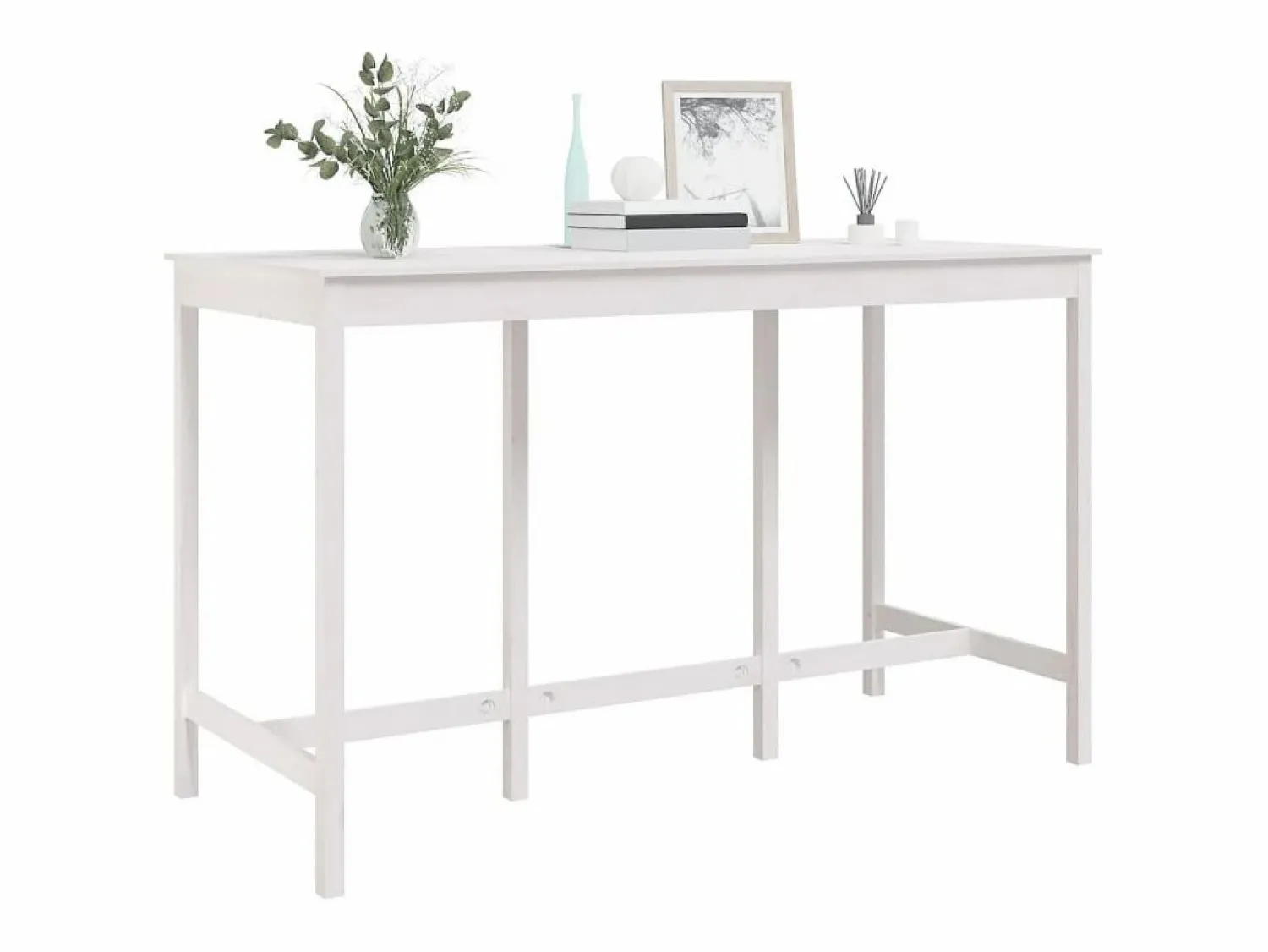 Discount Mesa alta de bar madera maciza de pino 180x80x110 cm Mueble Bar
