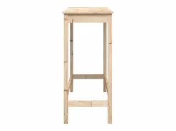 Clicnbuy Mesa alta de bar madera maciza de pino 100x50x110 cm