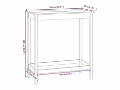 Clicnbuy Mesa alta de bar madera maciza de pino 100x50x110 cm
