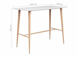 Clicnbuy Mesa alta de cocina 120x60x105 cm
