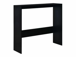 Clicnbuy Mesa alta de cocina con 2 encimeras negra 130x40x120 cm