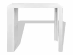 Best Clicnbuy Mesa alta de cocina con estantes para botellas blanca brillante Blanco