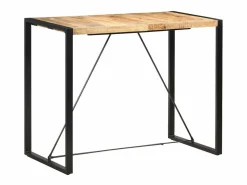 Hot Clicnbuy Mesa alta de cocina de madera maciza de mango 140x70x110 cm Marru00f3n
