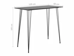 Online Mesa alta de cocina 120x60x105 cm Mesa Alta