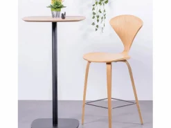 Nest Dream Mesa alta para bar de estilo industrial, 106cm de altura y 60x60cm - Pub - Roble