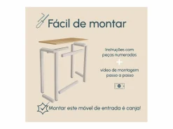 Best MB Muebles Bonitos Mesa alta para Cocina Comedor en Blanco y Sonoma 100x40x100cm Ani Color natural claro / Blanco