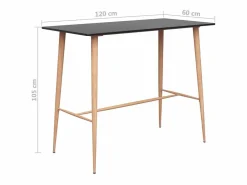 Best vidaxl Mesa alta y taburetes de bar 7 piezas y gris Negro
