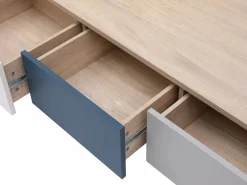 Sale Vente-unique Mesa auxiliar con 3 cajones y 1 estante - Multicolor - FILUTIA Color natural claro / Multicolor