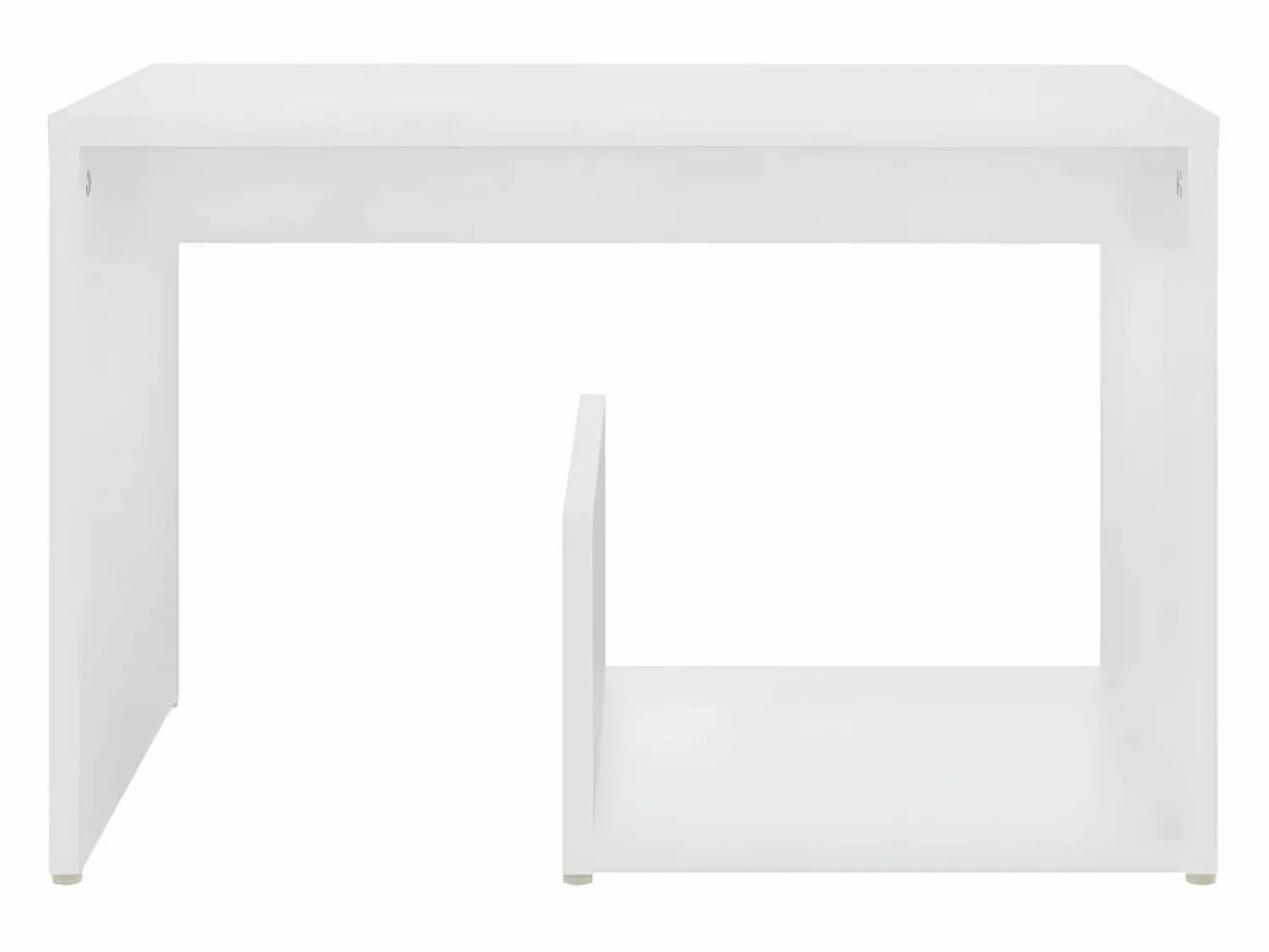 New Clicnbuy Mesa auxiliar de madera contrachapada 59x36x38 cm Blanco