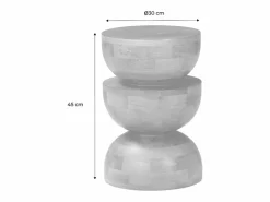 Discount Mesa auxiliar de madera de mango nogal Mesa Auxiliar