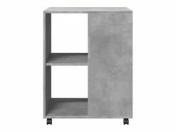 Best Mesa auxiliar de madera de ingeniería hormigón con ruedas Gris