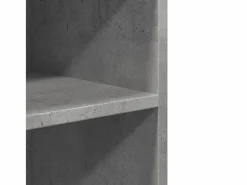 Best Mesa auxiliar de madera de ingeniería hormigón con ruedas Gris