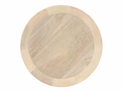 Clearance Mesa auxiliar de madera maciza de mango Ø40x45 cm Mesa Auxiliar