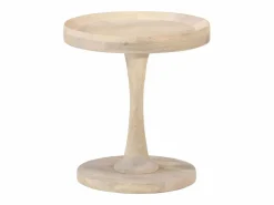 Clearance Mesa auxiliar de madera maciza de mango Ø40x45 cm Mesa Auxiliar