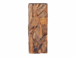 Hot Mesa auxiliar de madera maciza de teca 30x30x80 cm Mesa Auxiliar