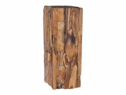 Hot Mesa auxiliar de madera maciza de teca 30x30x80 cm Mesa Auxiliar