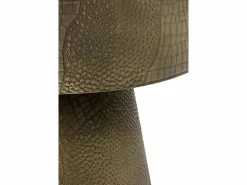 Mesa auxiliar de metal doraro y cristal negro Mesa Auxiliar