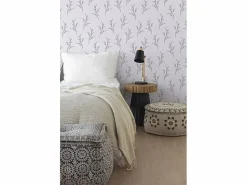 Online Mesa auxiliar de metal y madera natural Mesa Auxiliar