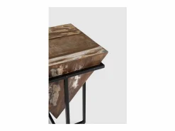 Sale Mesa auxiliar de rincón modelo Avila-56 en madera acabado natural, 56cm(alto) 36cm(ancho) Marru00f3n