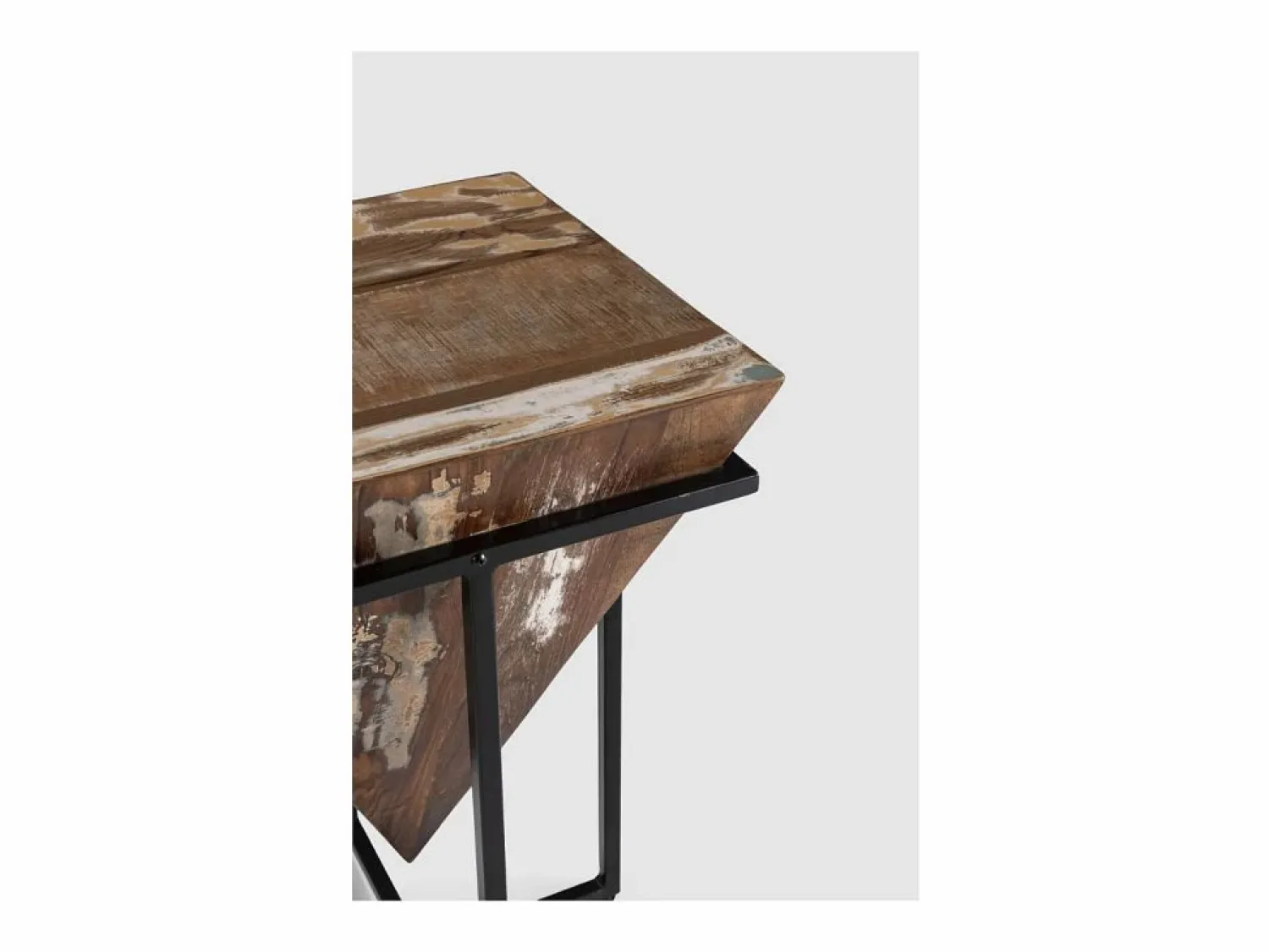 Sale Mesa auxiliar de rincón modelo Avila-56 en madera acabado natural, 56cm(alto) 36cm(ancho) Marru00f3n