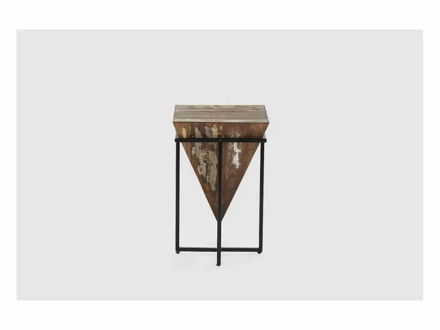 Sale Mesa auxiliar de rincón modelo Avila-56 en madera acabado natural, 56cm(alto) 36cm(ancho) Marru00f3n