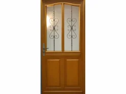 Hot GD Menuiseries Mesa auxiliar derecha Exo Wooden Entrance Door 'Sandy' 215X90 sin manilla Marru00f3n