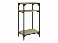 Clicnbuy Mesa auxiliar madera contrachapada roble Sonoma 40x30x75 cm