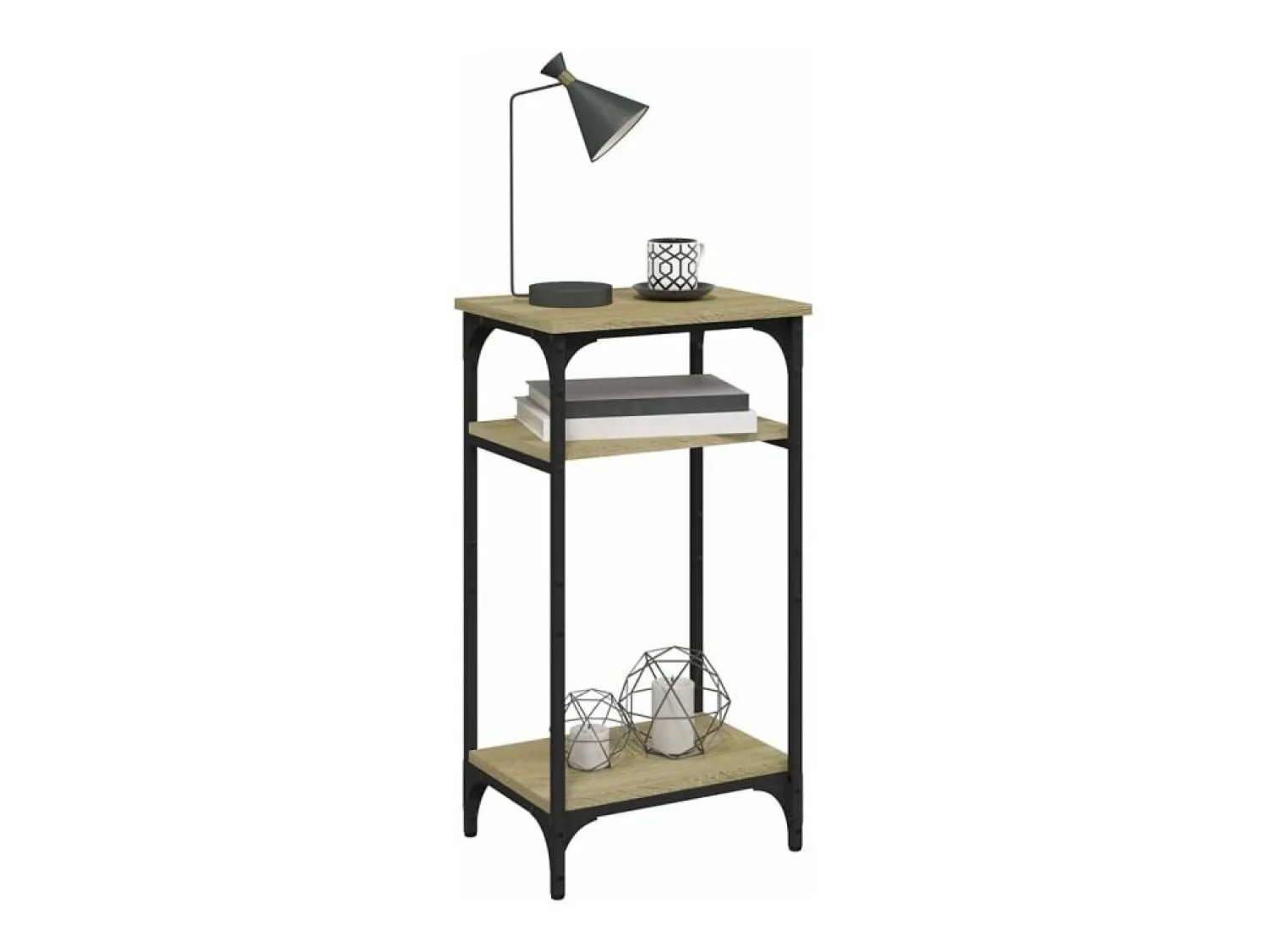 Clicnbuy Mesa auxiliar madera contrachapada roble Sonoma 40x30x75 cm
